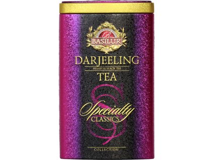 Basilur Specialty Darjeeling Tea. 100g, čierny čaj sypaný. Plechová dóza.