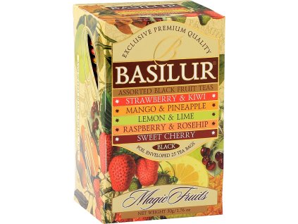 Basilur Assorted Black Magic - čierne čaje s príchuťou ovocie. 25 porcií. Magic Fruits