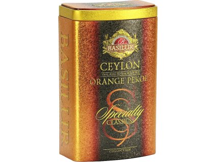 Basilur Secialty Orange Pekoe, čierny čaj, 100g, sypaný, plechová čajová dóza
