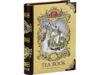 Basilur čierny čaj ochutený ovocím (mesiačik, papája, škorica) v darčekovom balení knihy, sypaný. 100g. Tea book Volume II GOLD