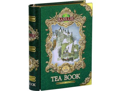 Basilur zelený čaj s kúskami ovocia (jahoda, brusnica) v darčekovom balení knihy, sypaný. 100g. Tea book Volume III