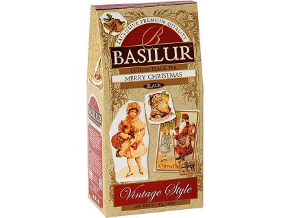 Basilur cejlónsky čierny čaj ochutený jablkom, zázvorom a vanilkou, 85g, BASILUR MERRY CHRISTMAS - VIANOČNÝ ČAJ