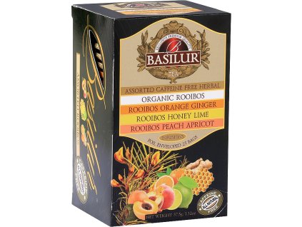 Basilur bylinkový čaj Rooibos - mix rooibosov, porciovaný s prebalom, 37,5g (25x1,5g) Rooibos assorted