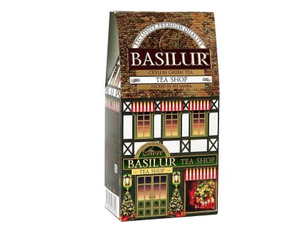 Basilur darčekové balenie domček, cejlónsky zelený čaj s kúskami ovocia, 100g, balenie TEA SHOP. Basilur domček. VIANOČNÝ ČAJ