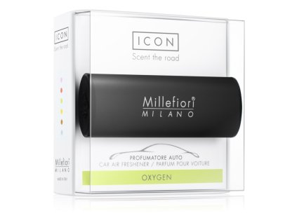 MILLEFIORI Icon Classic vône do auta - svieži vzduch, čierny dekor. Oxygén. Black design