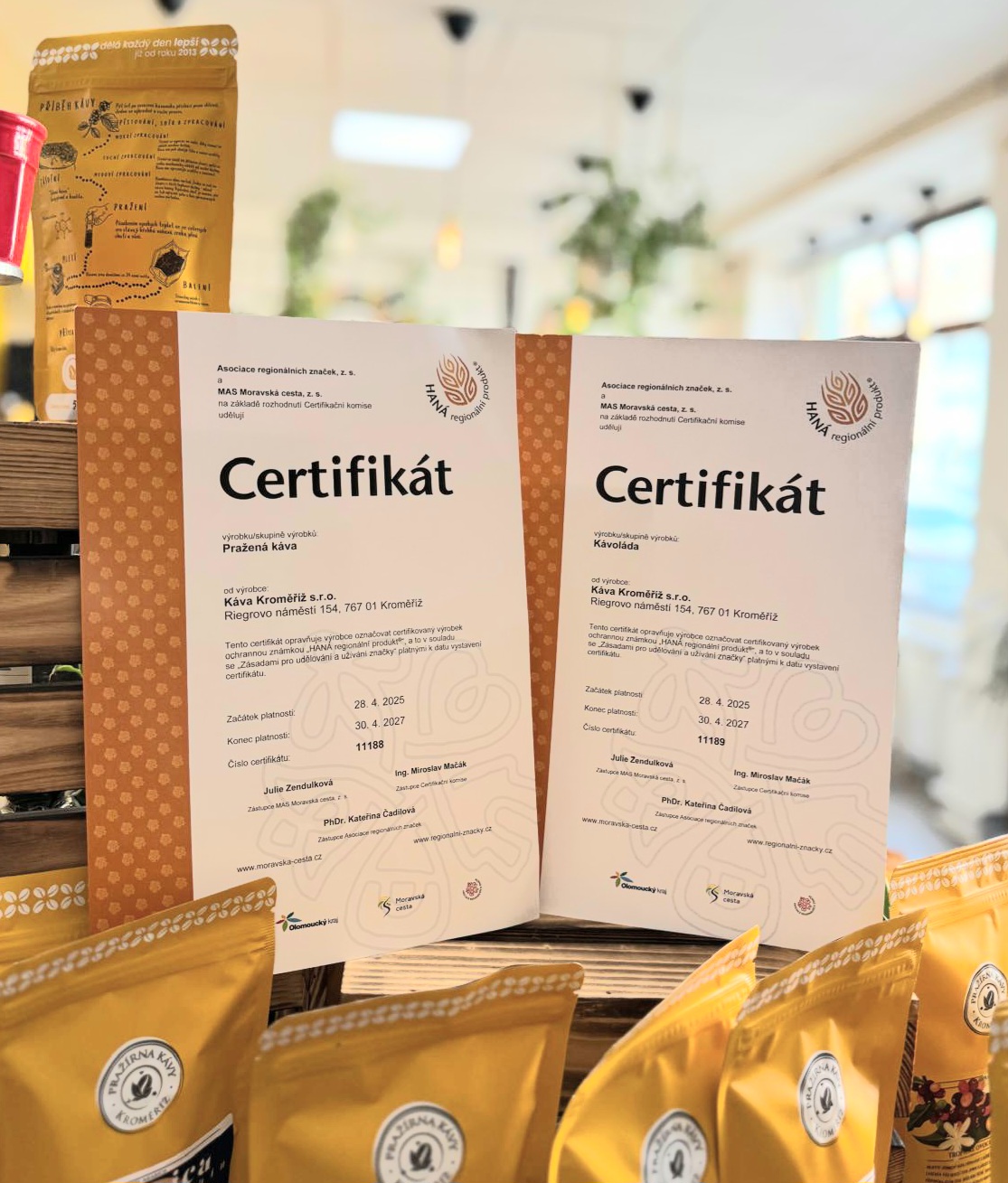 Certifikáty Haná regionální produkt