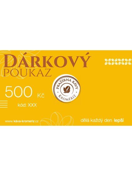Dárkový poukaz na 500 Kč (Dárkový poukaz chci poslat poštou)