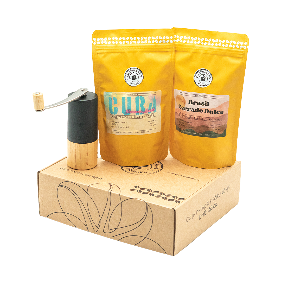 Káva Kroměříž Dárková sada – Home barista MINI