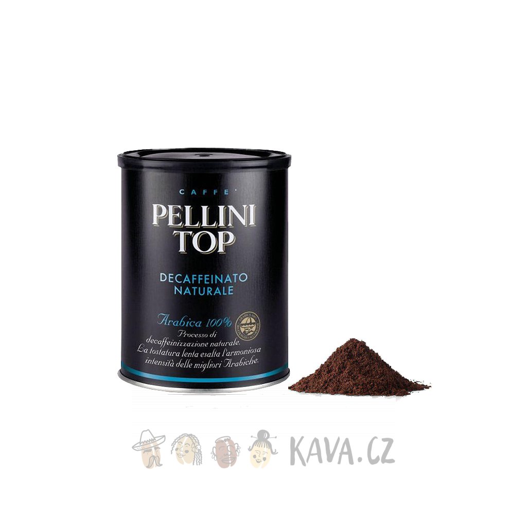 Mletá káva Pellini Top Decaffeinato