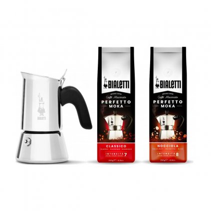 Bialetti set New Venus 6 + 2x káva 250g