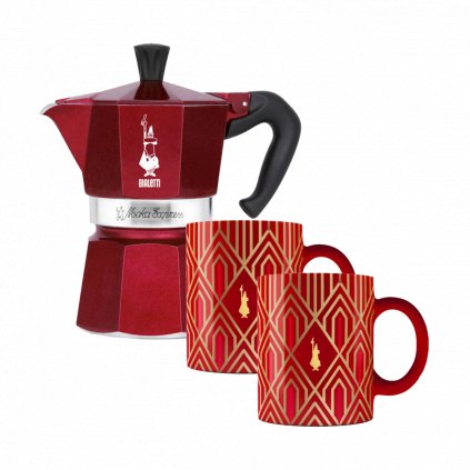 Bialetti set Moka Express 6 + 2 Deco Glamour