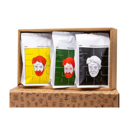 Dárkový kávový set by Jiří Langmajer 3x500 g