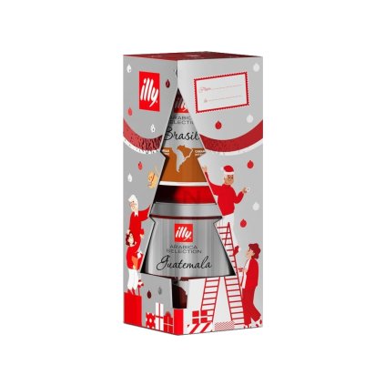 illy christmas tree darkovy set mleta kava 2x125g