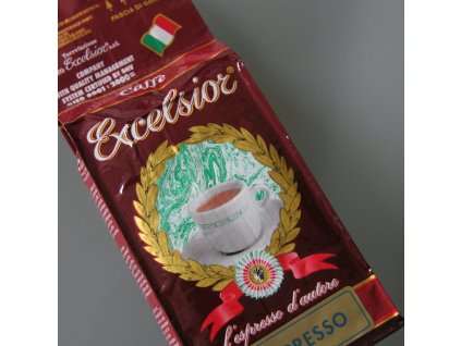 Káva Excelsior Bollo-blu espresso - mletá na přípravu espressa  250g