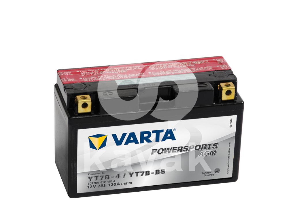 Varta AGM 12V 7Ah 120A 507 901 012 YT7B-BS
