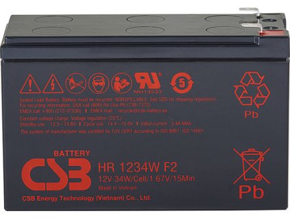 CSB 12V 9Ah HR1234W F2