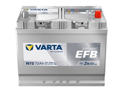 Varta DYNAMIC EFB 12V 72Ah 760A 572501076 N72
