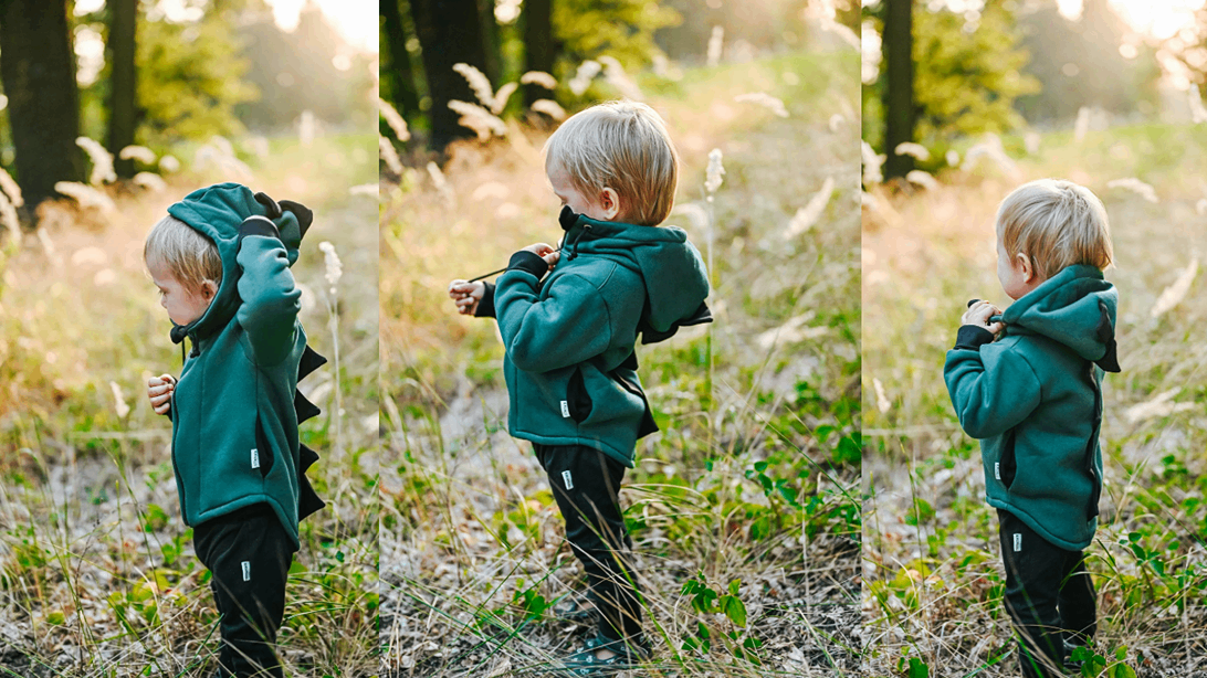 Dino mikina - zelená