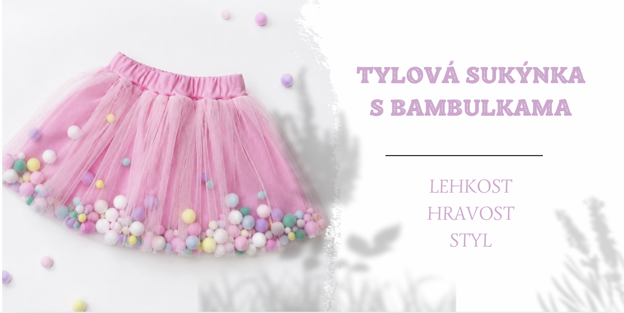 Sukně s bambulkama