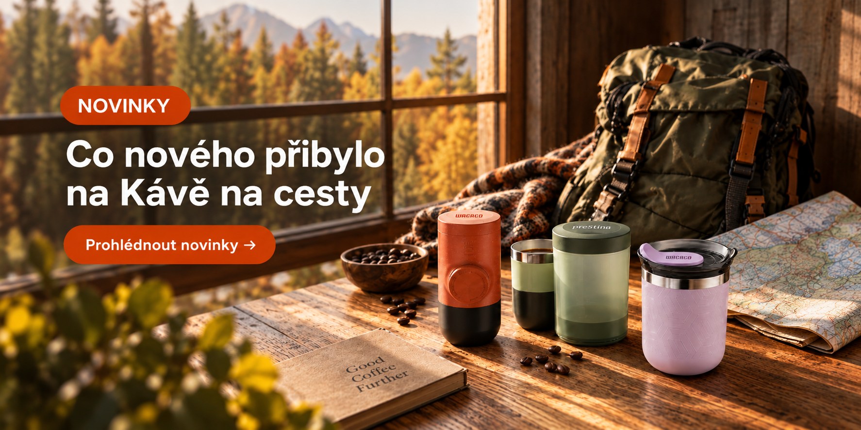 Novinky na kavanacesty.cz - co přibylo do nabídky