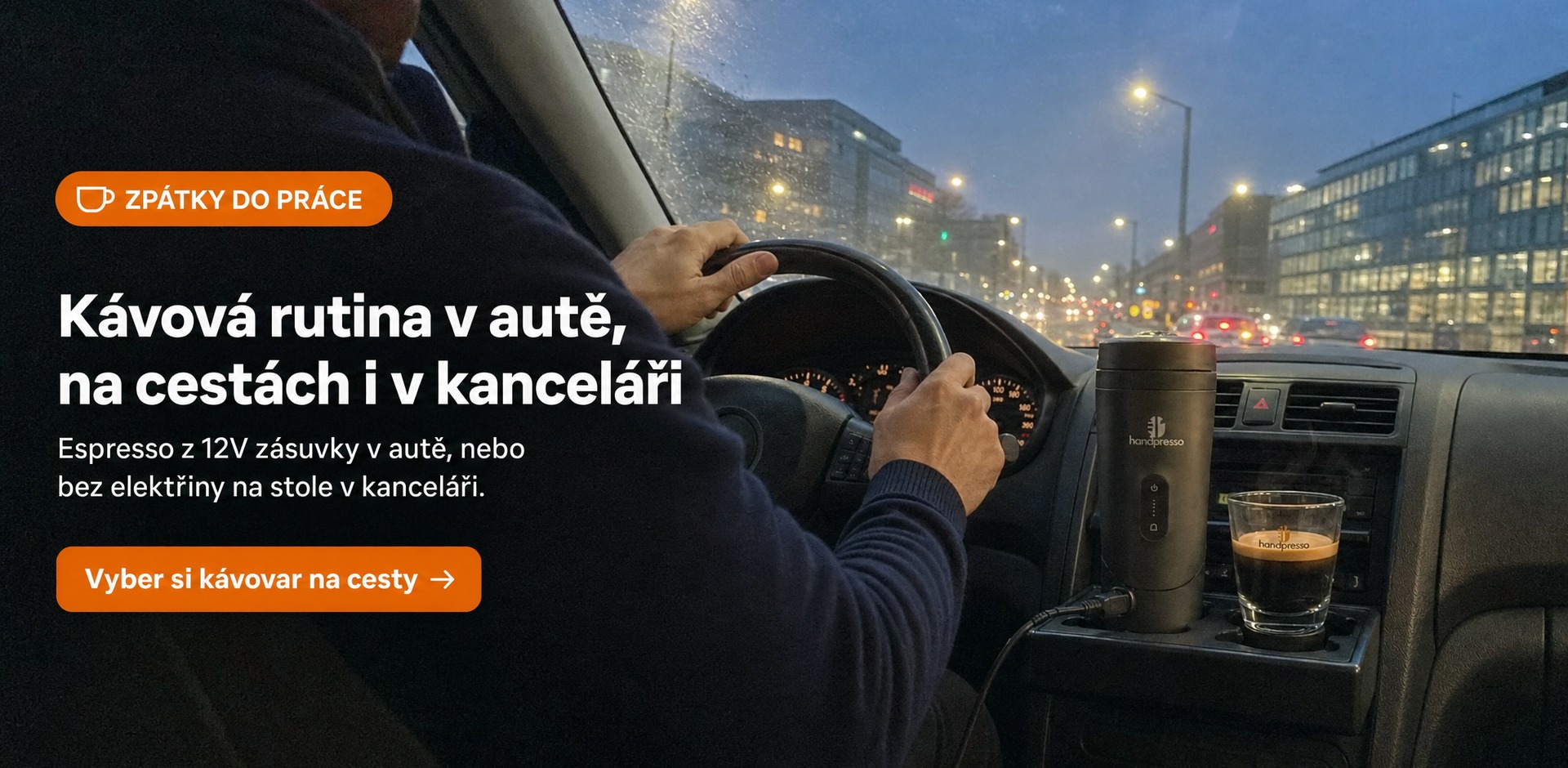 Zpátky do práce po dovolené - kávová rutina v autě i kanceláři