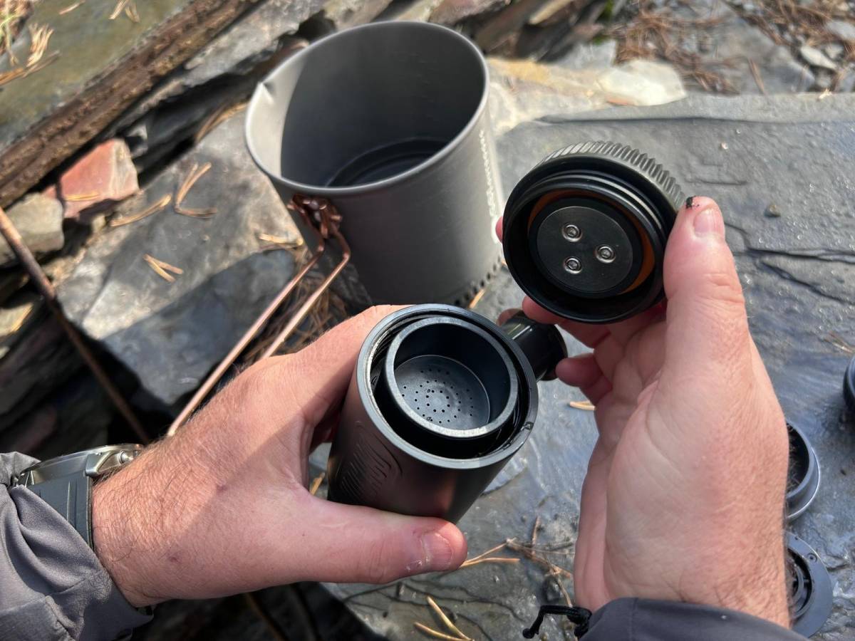 Nanopresso a příslušenství připravené k použití
