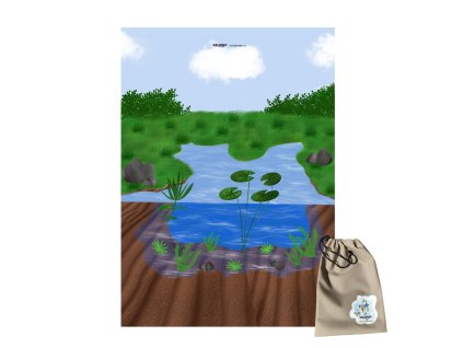 Podložka „Život u rybníka“ – Objevte kouzlo přírody! 🦆🐸 P3 - 68 x47