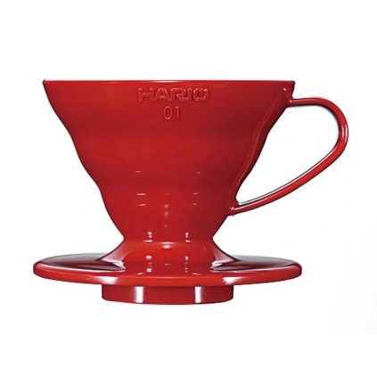 Hario plastový dripper na kávu V60 01 červený 1