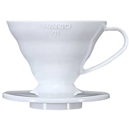 Hario plastový dripper na kávu V60 01 bílý1