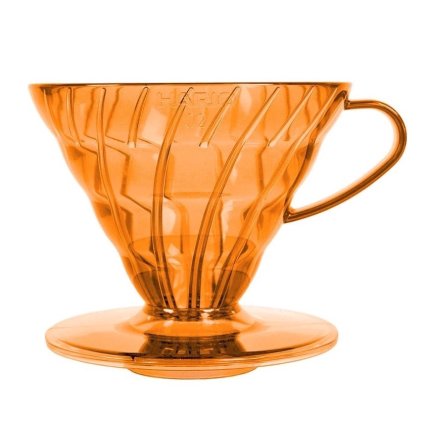 Hario plastový dripper na kávu V60 02 oranžový1