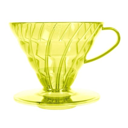 Hario plastový dripper na kávu V60 02 žlutý