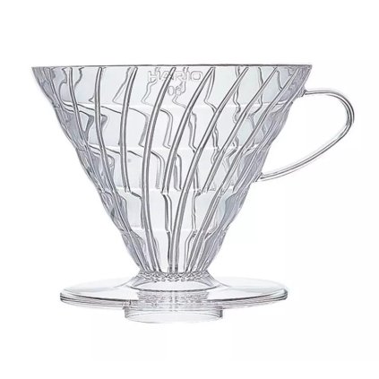 Hario plastový dripper na kávu V60 02 čirý