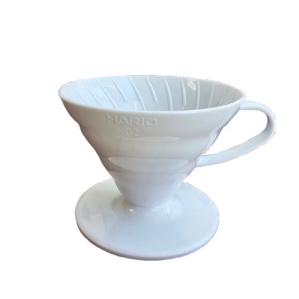 Hario plastový dripper na kávu V60 02 bílý1