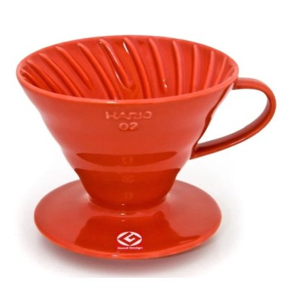 Hario keramický dripper na kávu V60 02 červený1