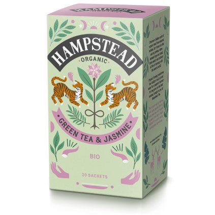 Hampstead Tea London BIO zeleny caj s jasminem a bergamotem 20ks 2