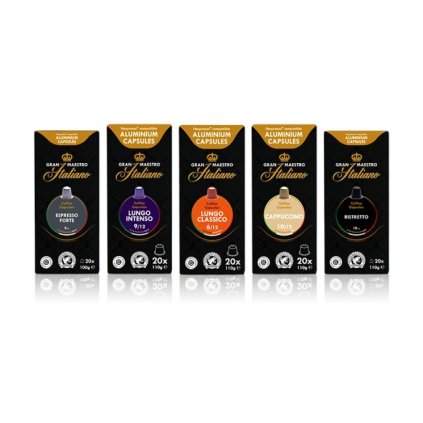 Gran Maestro Italiano ochutnávkový balíček Nespresso kapsle 100 ks