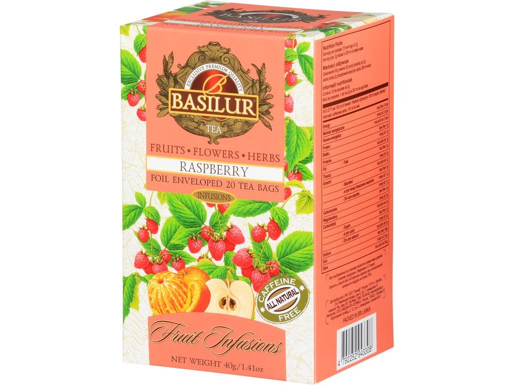 BASILUR Fruit Raspberry přebal 20x2g Minimální trvanlivost: 14.11.2025