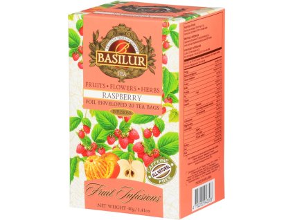 BASILUR Fruit Raspberry přebal 20x2g Minimální trvanlivost: 14.11.2025