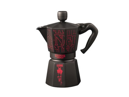 Moka konvička Bialetti Moka Express Stranger Things pro 6 šálků s hudebním úchytem
