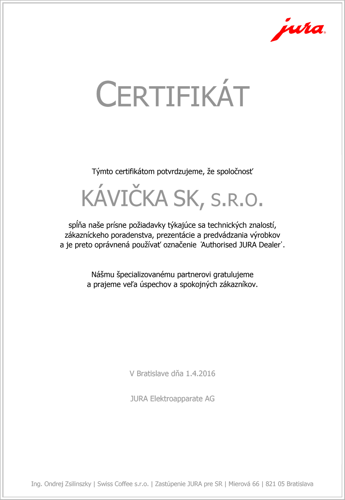 JURA_certifikat