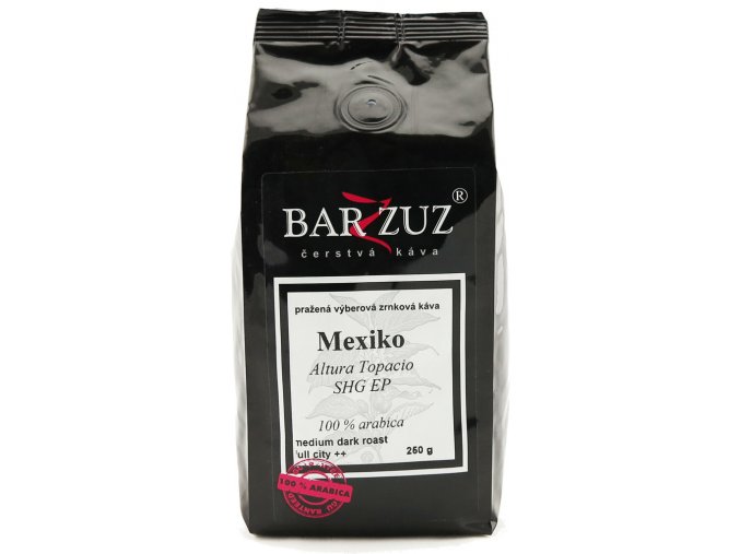 BARZZUZ Mexiko zrnková káva 250g