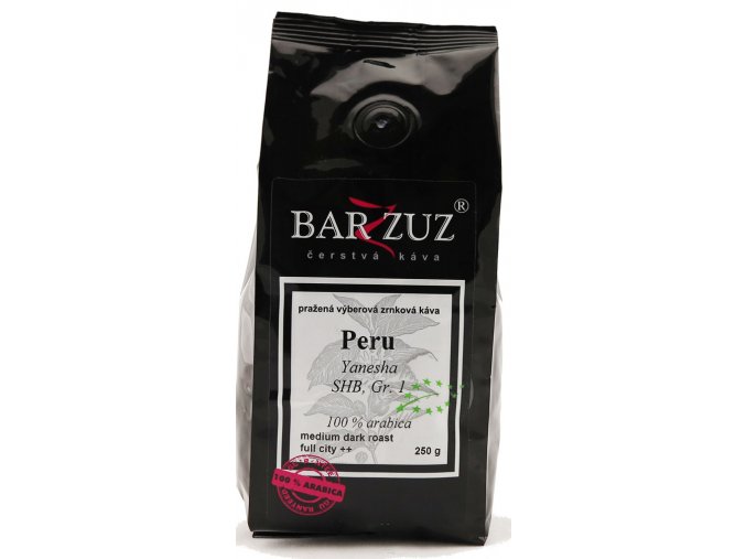 BARZZUZ Peru zrnková káva 250g