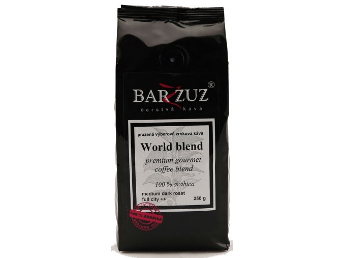 BARZZUZ World Blend zrnková káva 250g