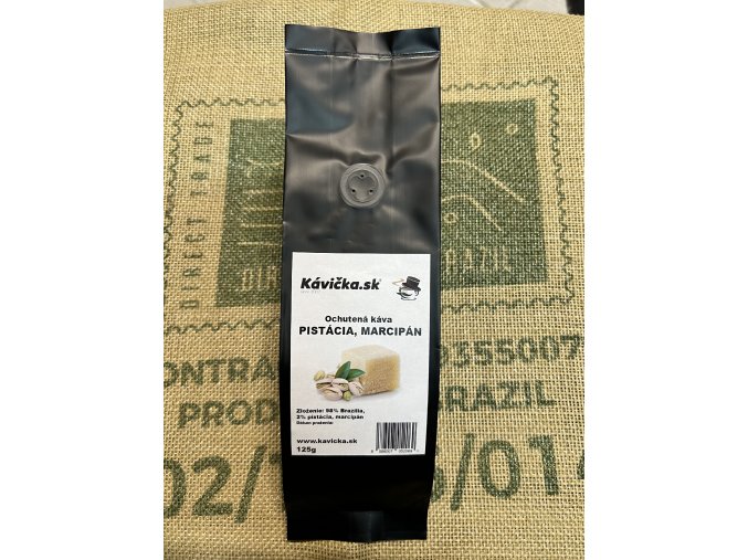 Kavicka Brazil ochutena kava PISTACIA MARCIPAN 125g