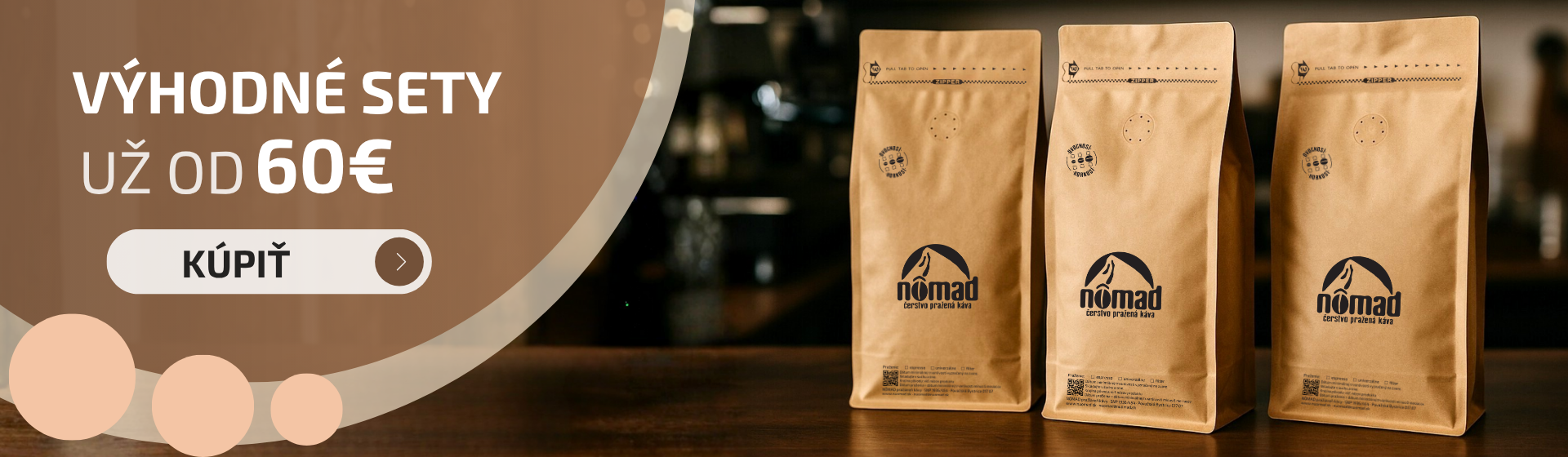 Výhodné balenia kávy - set zrnkovej kávy za výhodnú cenu