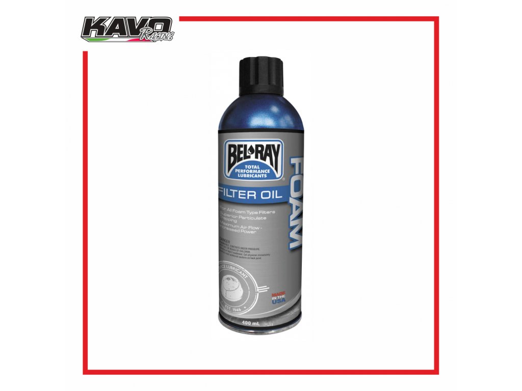 9198 1 bel ray olej na filtr ve spreji foam filter oil 400 ml