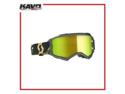SCOTT brýle FURY camo kaki/yellow chrome works