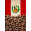 Čerstvě pražená zrnková káva z Peru