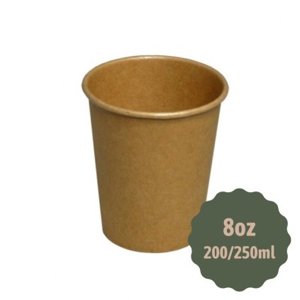 kelimek papirovy 200 250ml 8oz kraft hnedy baleni 100 ks