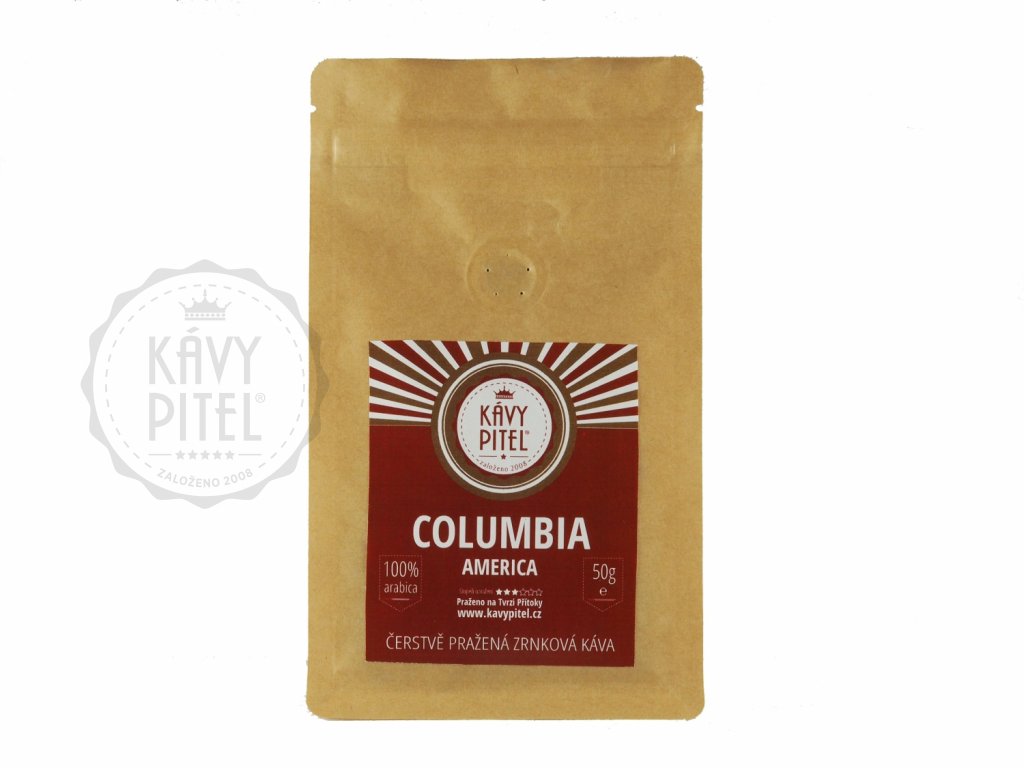 columbia kolumbie zrnkova kava kavy pitel 50g